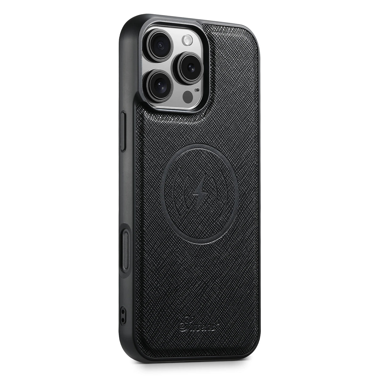 SUTENI Wireless Charging Phone Case Matte Texture Luxury Faux Leather Magnet For iPhone 18 Pro Max 17 Air 16 Plus 15 14 13 12