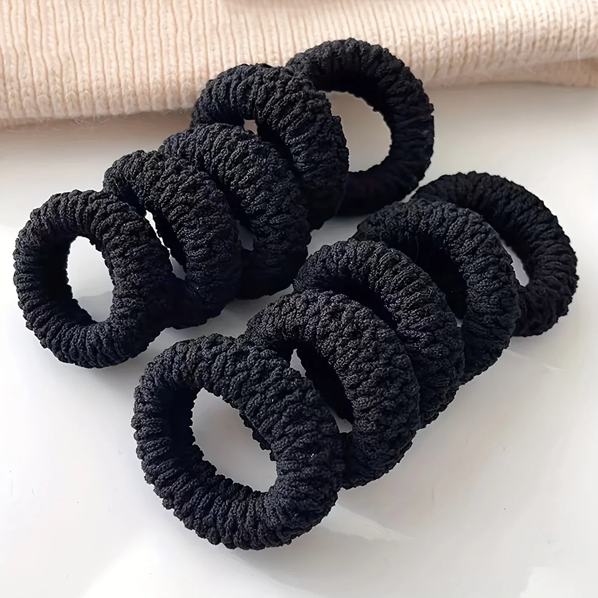 A Set of 5/10High Elastic Thick HairBands Hair rope Suitable for Ladies-Elegant and Sweet Solid Color Bun Tie Multi-Color Option