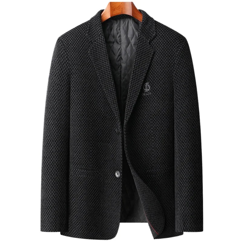 Men's Slim Fit Korean-Style Velvet and Cotton Business Banquet Blazer
