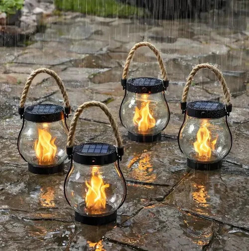 Portable Retro Camping Lantern with Metal Handle