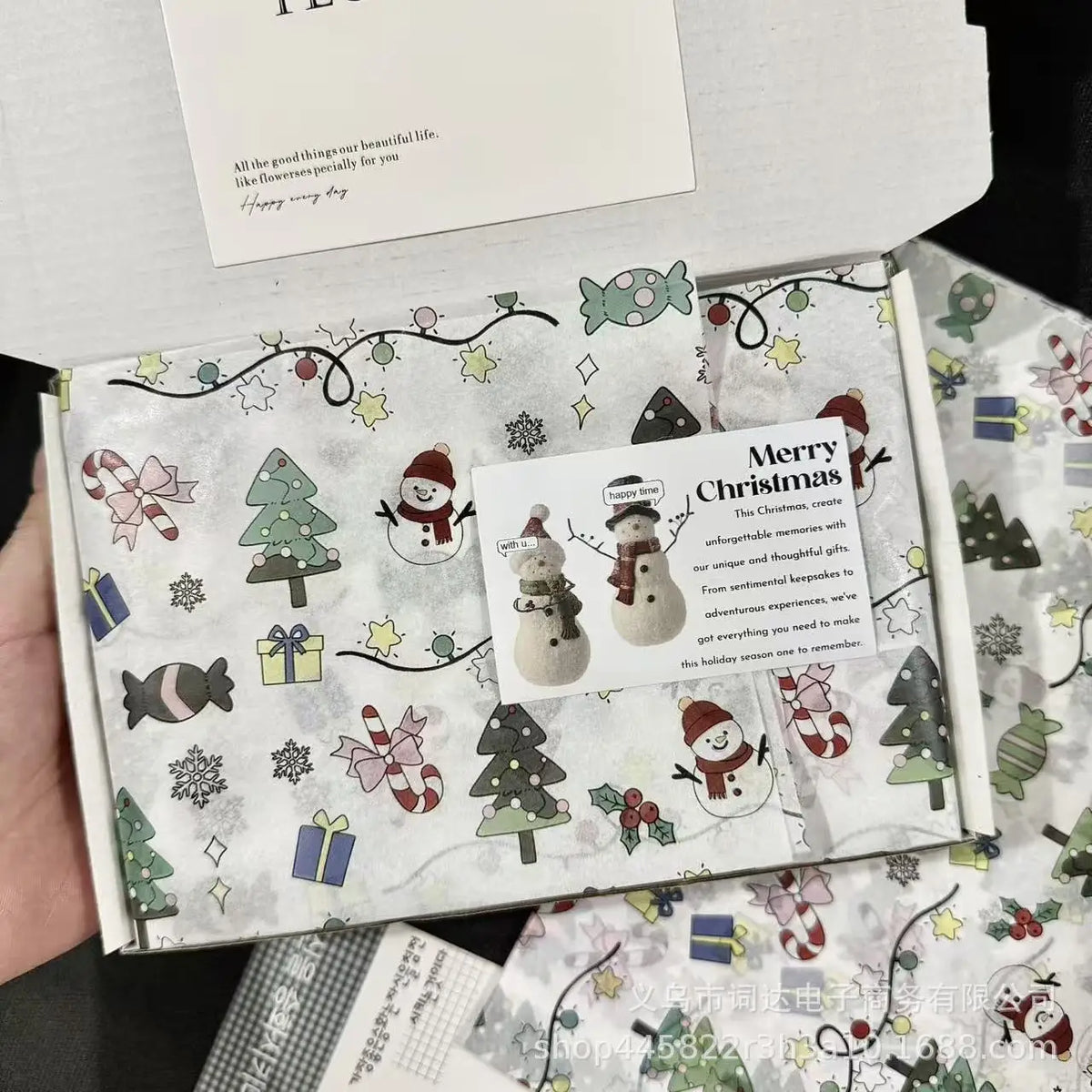 Christmas Lantern Pattern Tissue Paper for Gift Wrapping