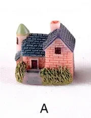 Miniature Resin House Ornament for DIY Crafts and Home Decor