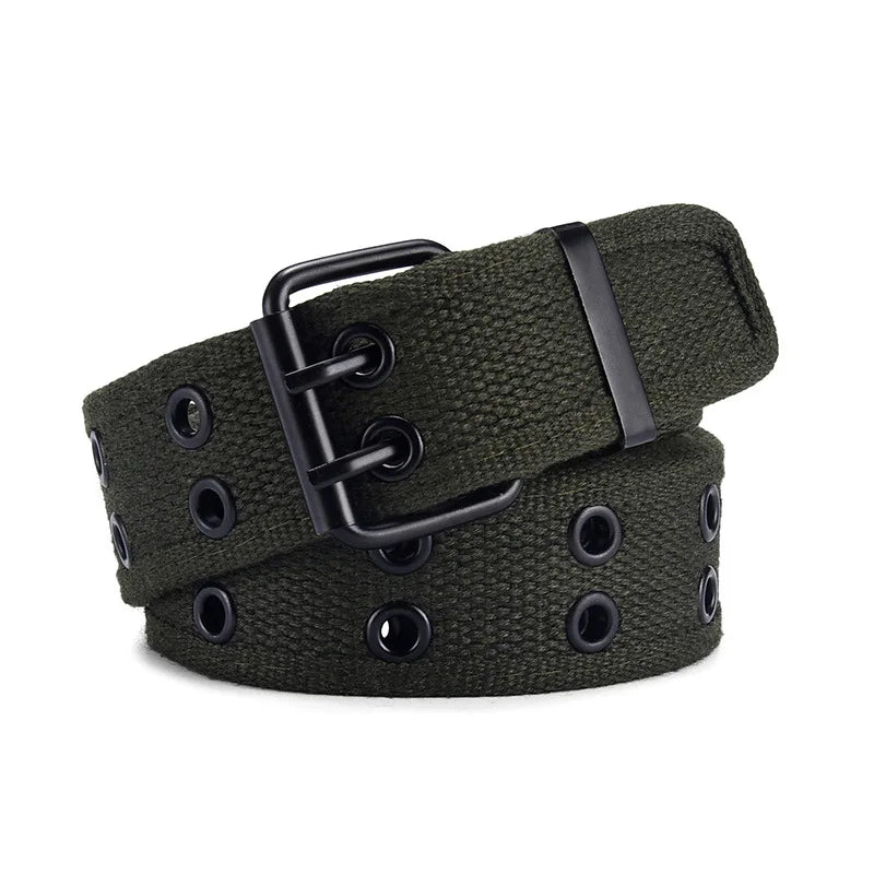 Men and women canvas belts are porous and need not be punched The buckle belts are sturdy and durable jeans waist for students