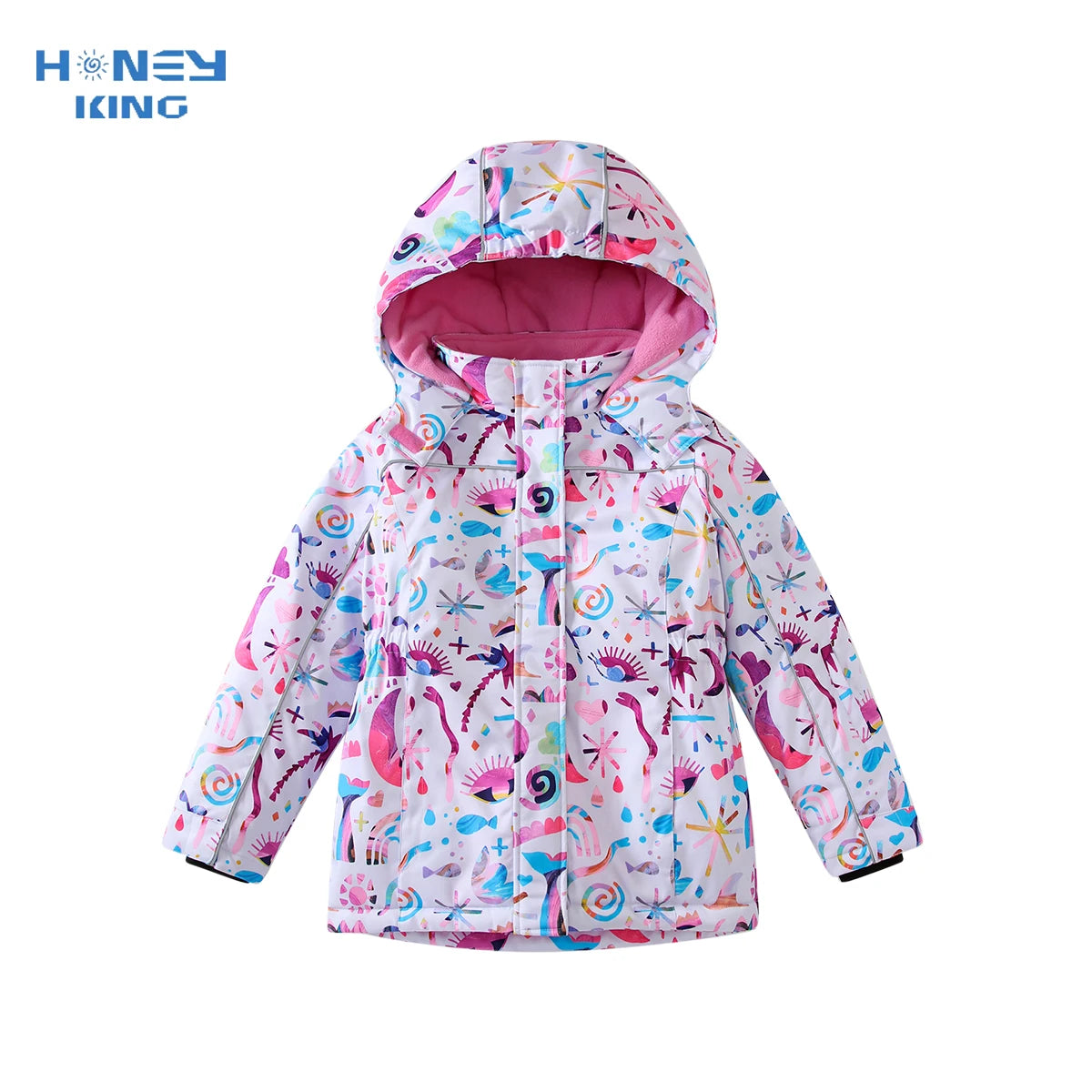 HONEYKING Kids Ski Outwear Winter Warm Windproof Outdoor Sports Snow Jackets Girls Snowboard Coat For Ski Clothing Equipment
