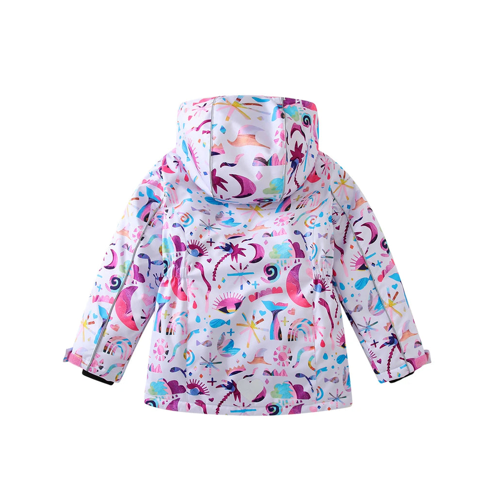 HONEYKING Kids Ski Outwear Winter Warm Windproof Outdoor Sports Snow Jackets Girls Snowboard Coat For Ski Clothing Equipment
