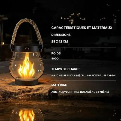 Portable Retro Camping Lantern with Metal Handle