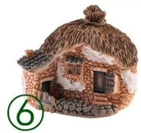 Miniature Resin House Ornament for DIY Crafts and Home Decor