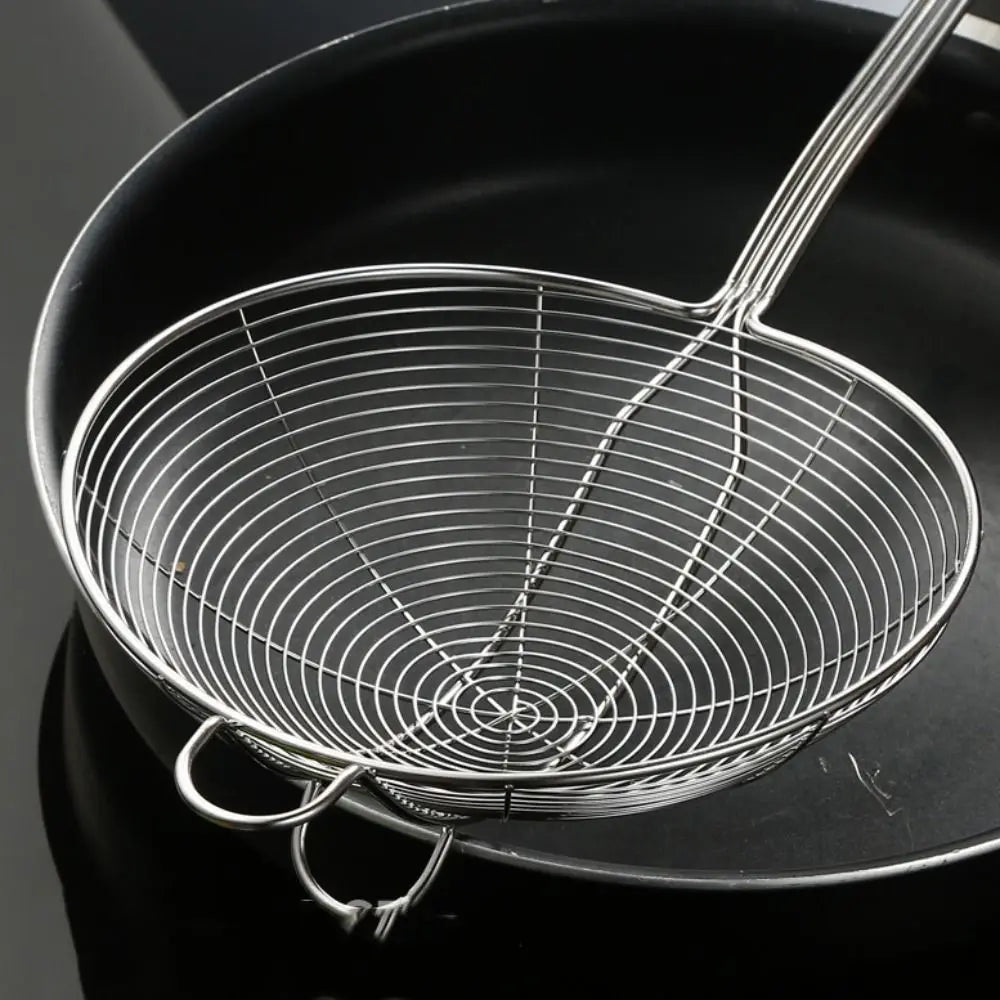 Stainless Steel Spider Mesh Skimmer with Long Handle