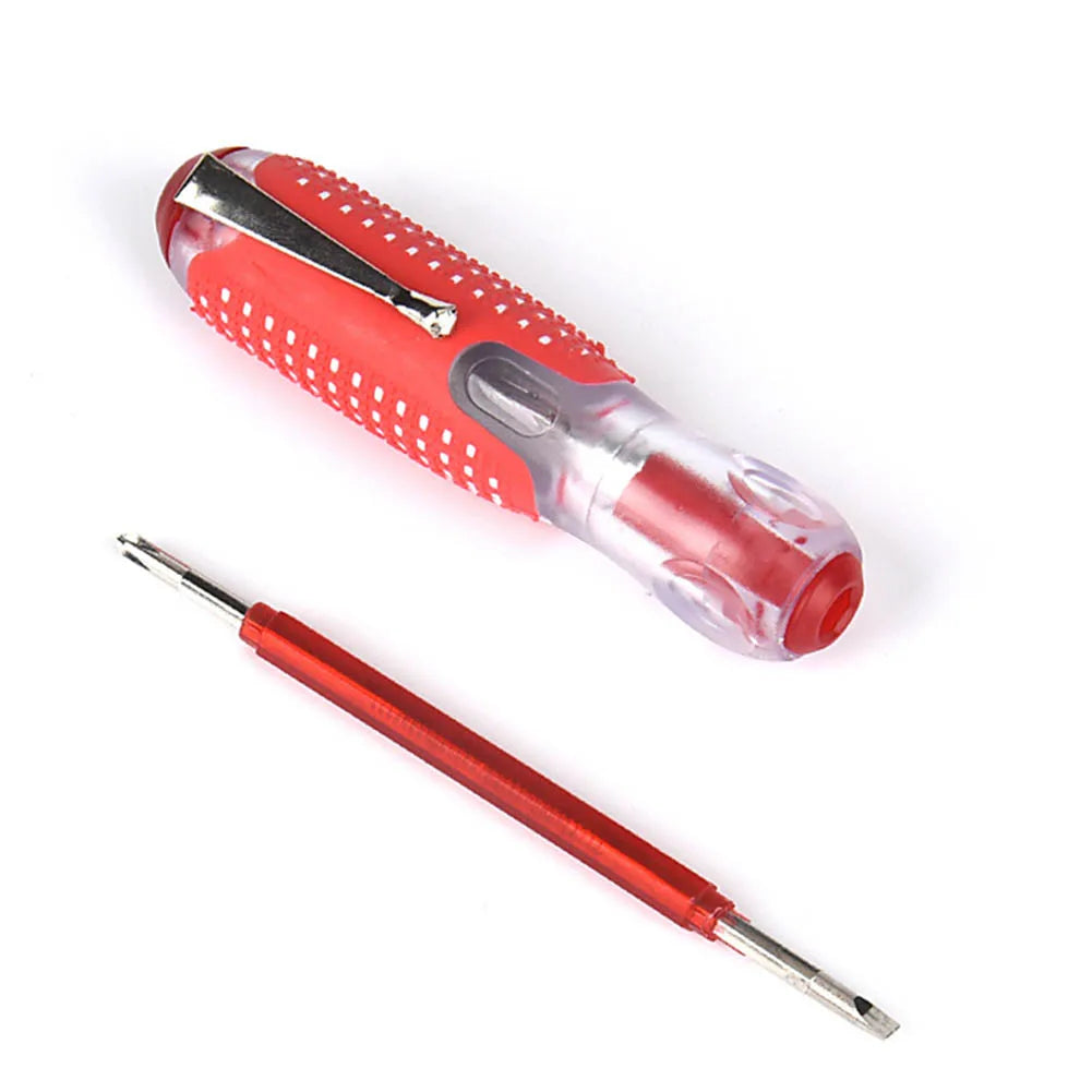 Portable 100V to 500V Voltage Tester with Dual Screwdriver Ends for Slotted and Fasteners in Automotive and Home Repair