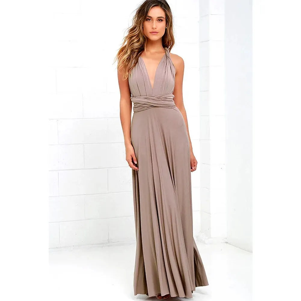 Women's Multiway Convertible Boho Maxi Bandage Dress