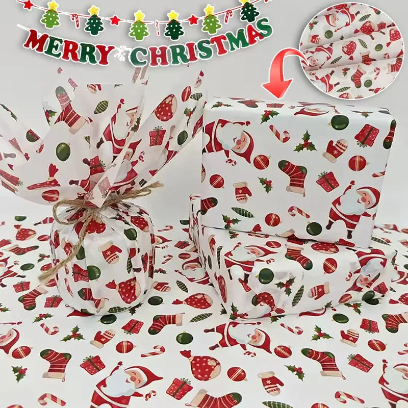 Christmas Lantern Pattern Tissue Paper for Gift Wrapping