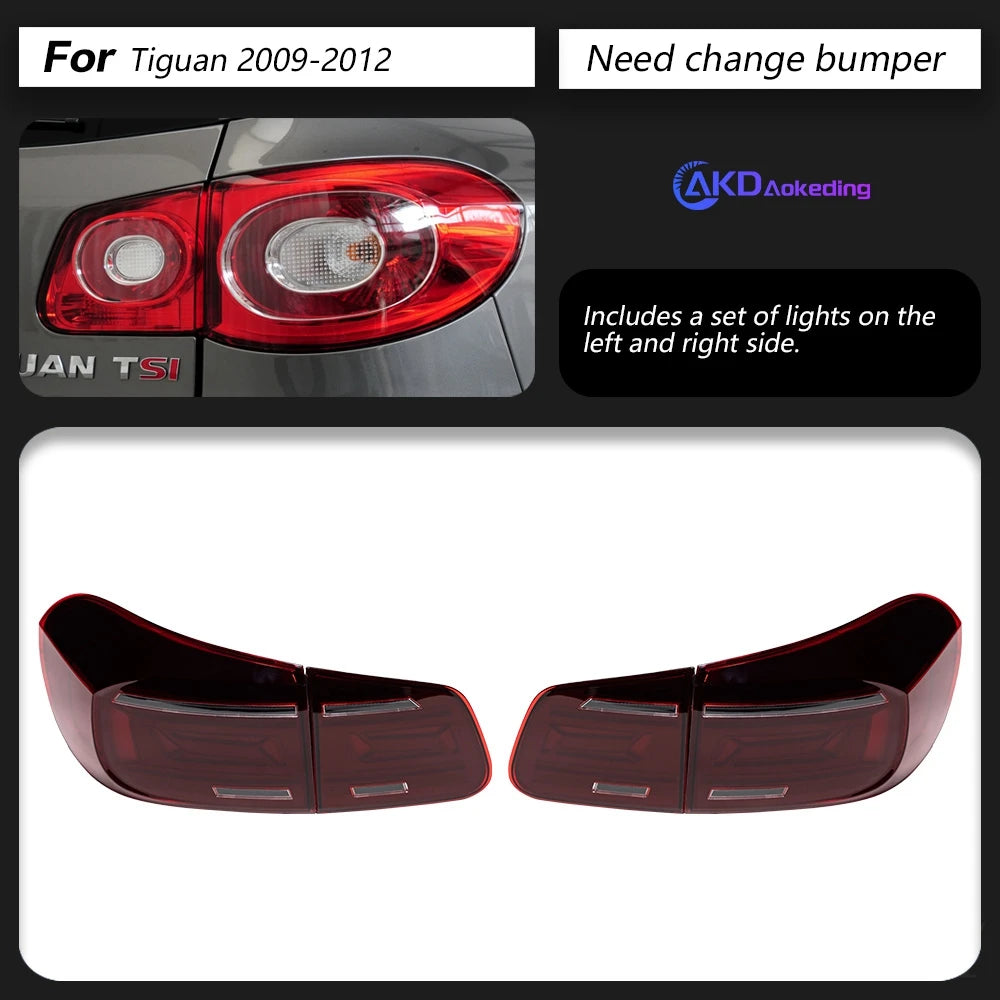 Car For VW Tiguan 2009-2017 Tail Lamp Led Fog Lights DRL Hella Tuning Light Car Accessories Tiguan Tail Lights