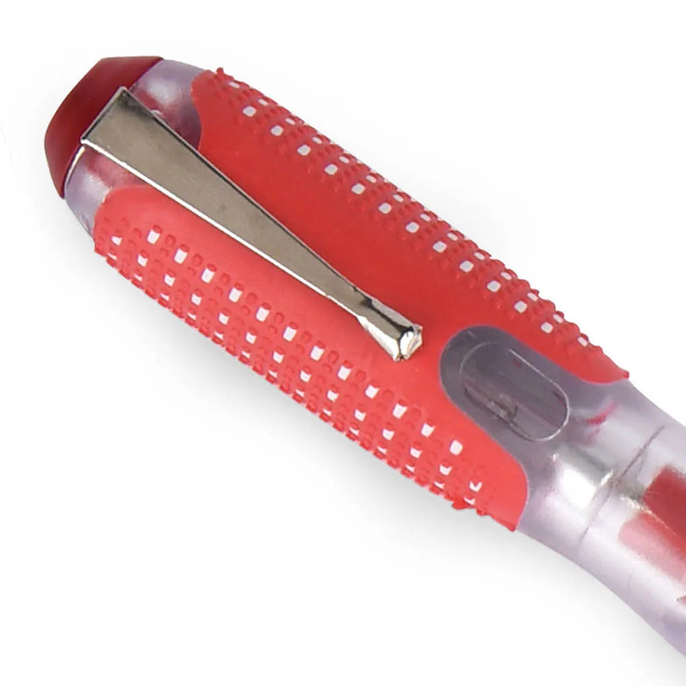 Portable 100V to 500V Voltage Tester with Dual Screwdriver Ends for Slotted and Fasteners in Automotive and Home Repair