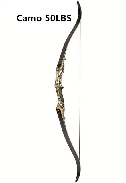 JUNXING F179  56" 30-50lbs Recurve Bow American Hunting Bow Archery 17 inche Metal Riser Tranditional Long Bow Hunting