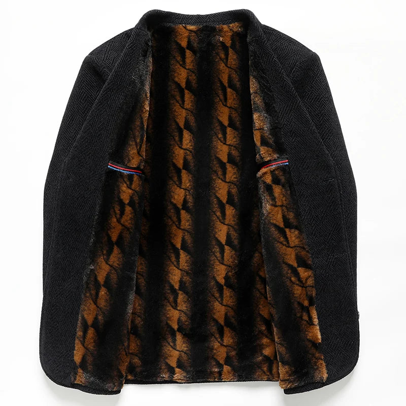 Men's Slim Fit Korean-Style Velvet and Cotton Business Banquet Blazer