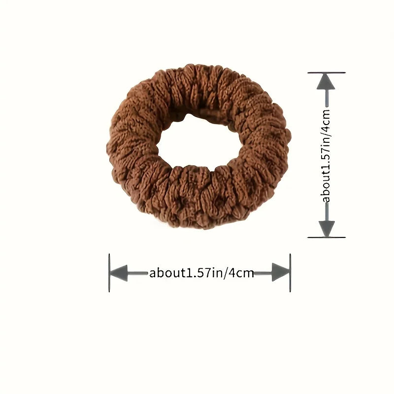 A Set of 5/10High Elastic Thick HairBands Hair rope Suitable for Ladies-Elegant and Sweet Solid Color Bun Tie Multi-Color Option