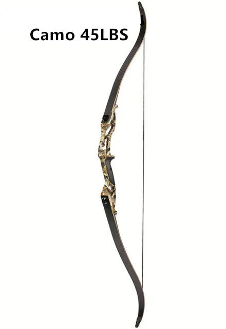 JUNXING F179  56" 30-50lbs Recurve Bow American Hunting Bow Archery 17 inche Metal Riser Tranditional Long Bow Hunting