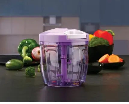 High Quality Plastic Manual Vegetable Dicer Food Chopper Stainless Steel Blades 1000mL Capacity Anti-Skid Base Easy Clean Home