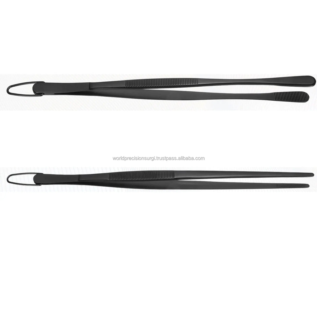 Black Titanium Kitchen Chef Tweezers Pointed Tip Manual Instrument Dental Set CE Certified Class I