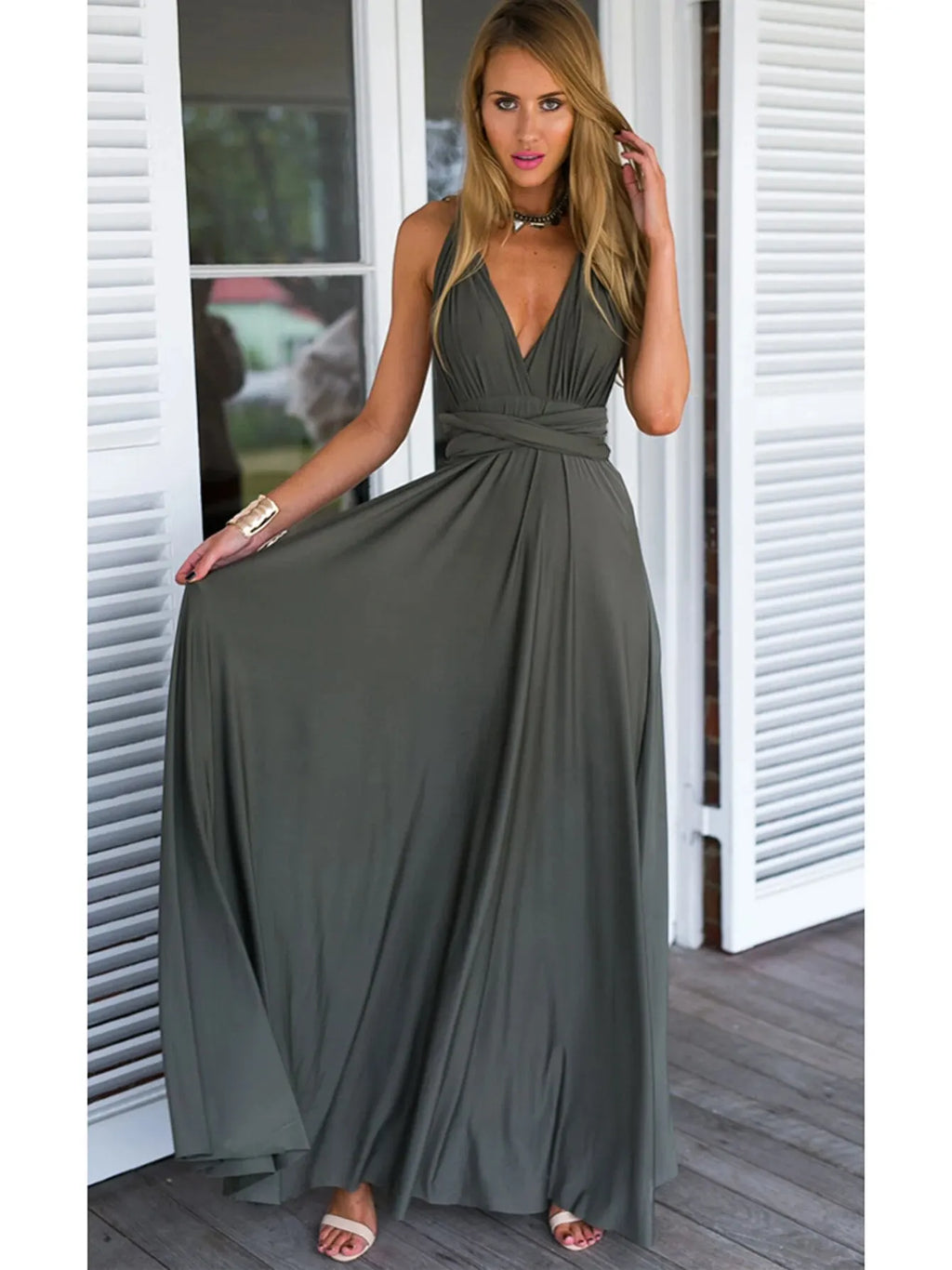 Women's Multiway Convertible Boho Maxi Bandage Dress