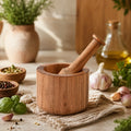 Acacia Wood Mortar Pestle Set Multifunctional Spice Grinder Garlic Masher Herb Crusher Household Seasoning Kitchen Use