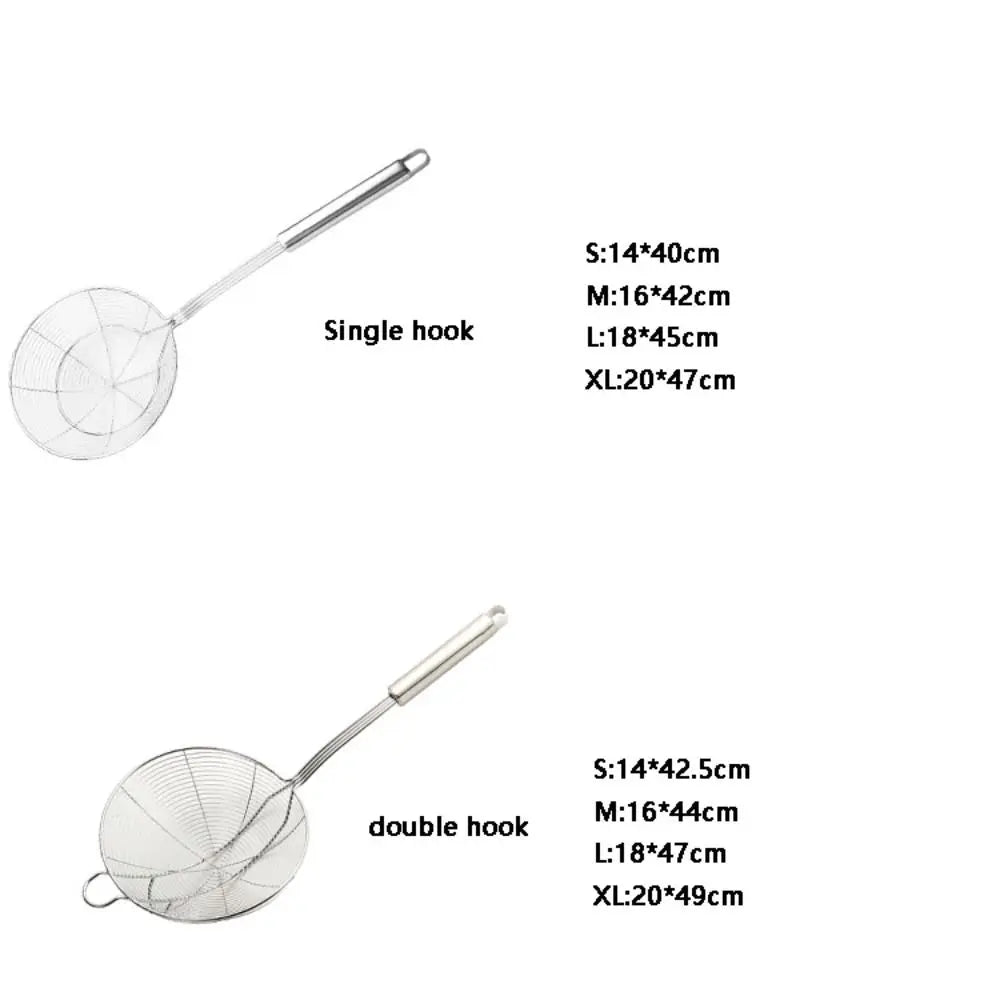 Stainless Steel Spider Mesh Skimmer with Long Handle