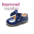 Spring Autumn Baby Girls Shoes Cute Bow Patent Leather Princess Shoes Solid Color Kids Gilrs Dancing Shoes First Walkers