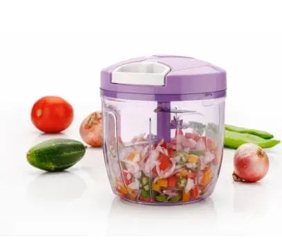 High Quality Plastic Manual Vegetable Dicer Food Chopper Stainless Steel Blades 1000mL Capacity Anti-Skid Base Easy Clean Home