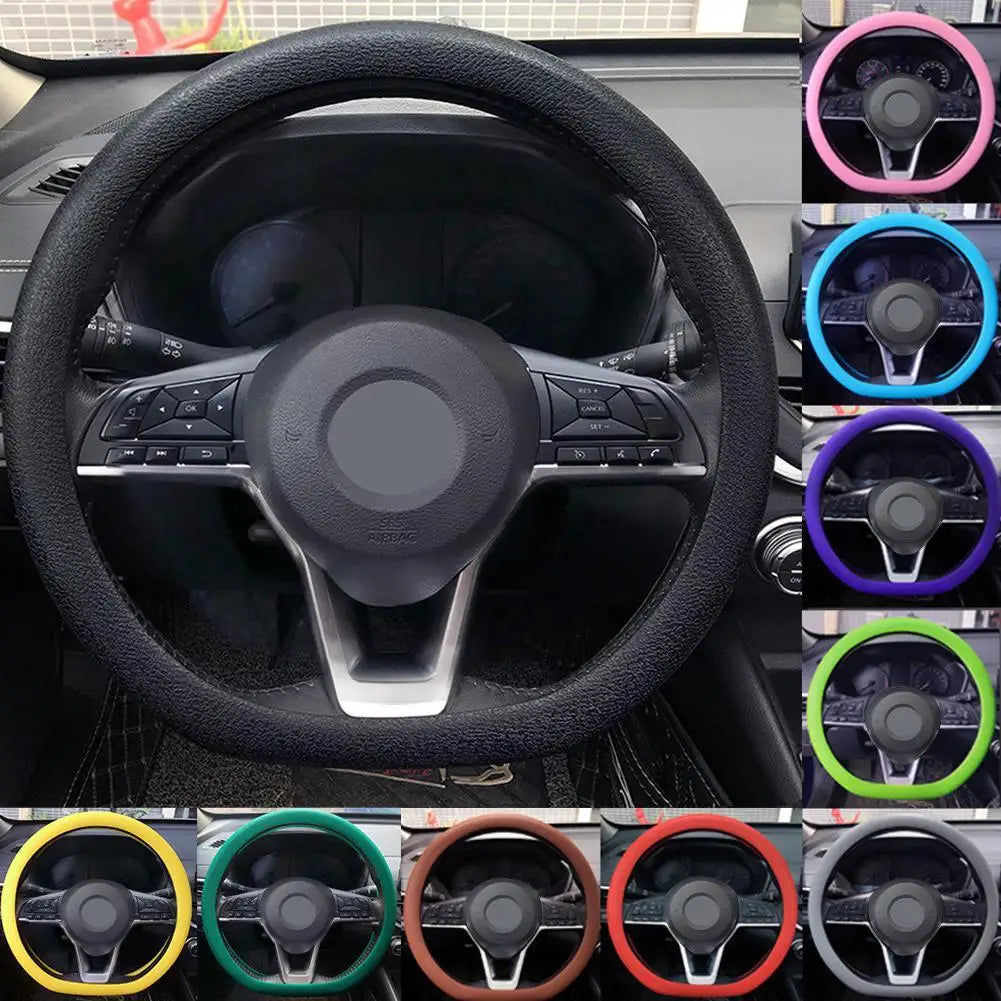 Anti-skid Elastic Silicone Steering Wheel Cover