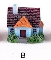 Miniature Resin House Ornament for DIY Crafts and Home Decor