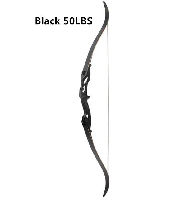 JUNXING F179  56" 30-50lbs Recurve Bow American Hunting Bow Archery 17 inche Metal Riser Tranditional Long Bow Hunting