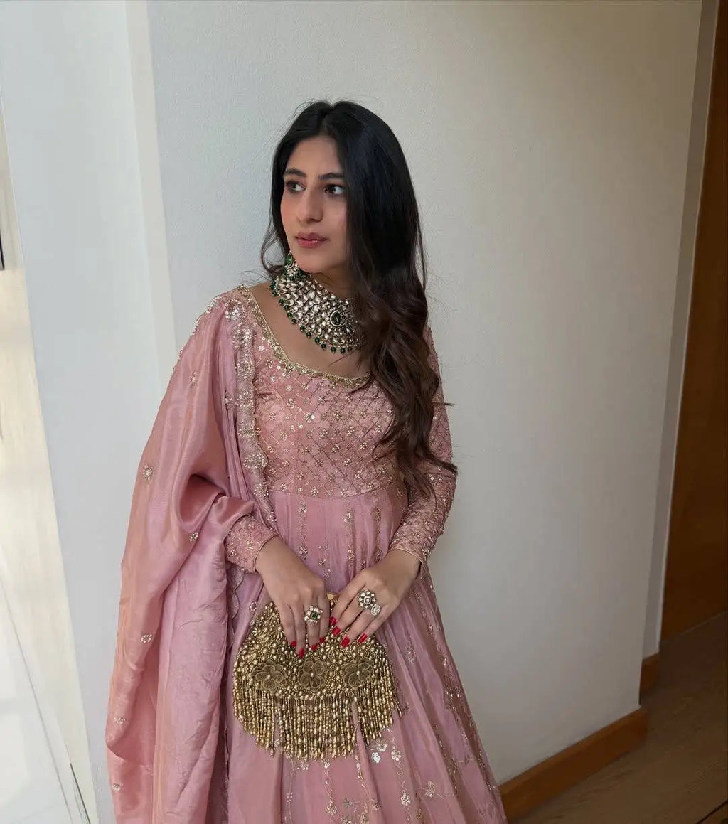 Hot Selling New Fashionable Designer Anarkali Dress for Women Full Sleeve Beautiful Georgette Indian Pakistani Ready To Wear
