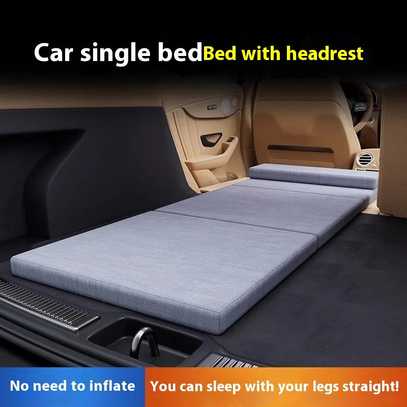 Car Rear Sleeping  Car Travel Bed Folding Bed Non Inflatable Camping Bed Office Rest Mat With Pillow Pad Folding Extension Board