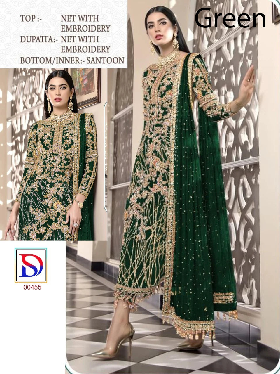 Indian&Pakistani Clothing Butterfly Net with Embroidery,Mirror Work Long Anarakali Suit with Embroidery Work Lace Fully Stitched