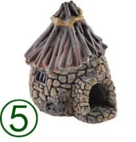 Miniature Resin House Ornament for DIY Crafts and Home Decor
