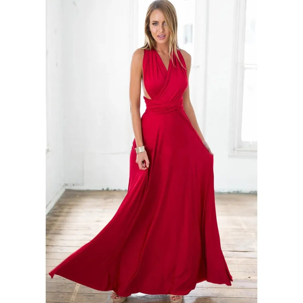 Women's Multiway Convertible Boho Maxi Bandage Dress