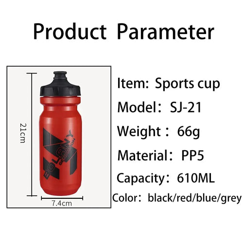 610ML Lightweight PP5 Bicycle Water Bottle for Road and Mountain Bikes