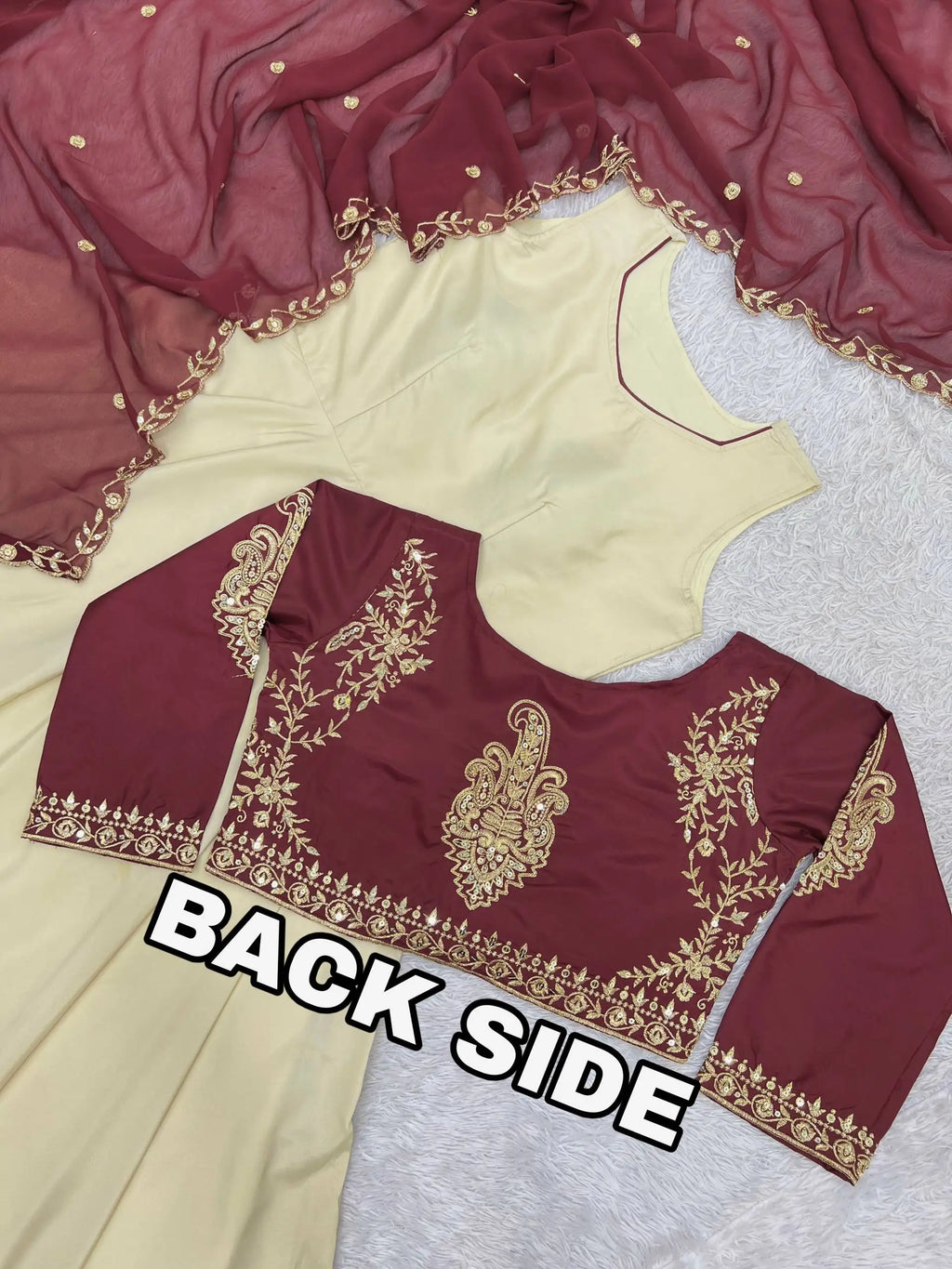 White Real Sequence Natural Crepe Embroidered Anarkali with koti Salwar Suit for Indian and Pakistani Party modest dress