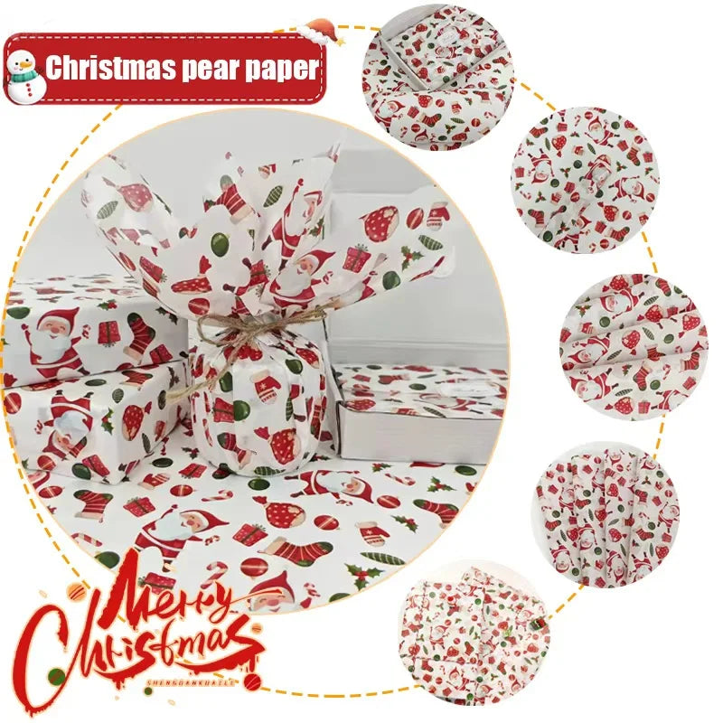 Christmas Lantern Pattern Tissue Paper for Gift Wrapping