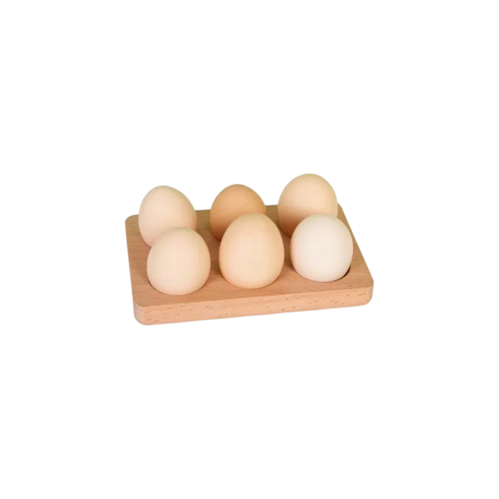 Custom Logo Eco-Friendly Wooden Egg Storage Tray Holder Rack Basket for Home Kitchen Use