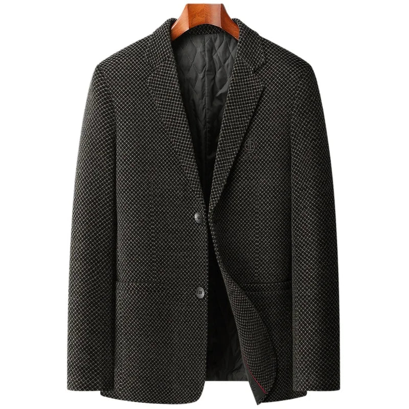 Men's Slim Fit Korean-Style Velvet and Cotton Business Banquet Blazer