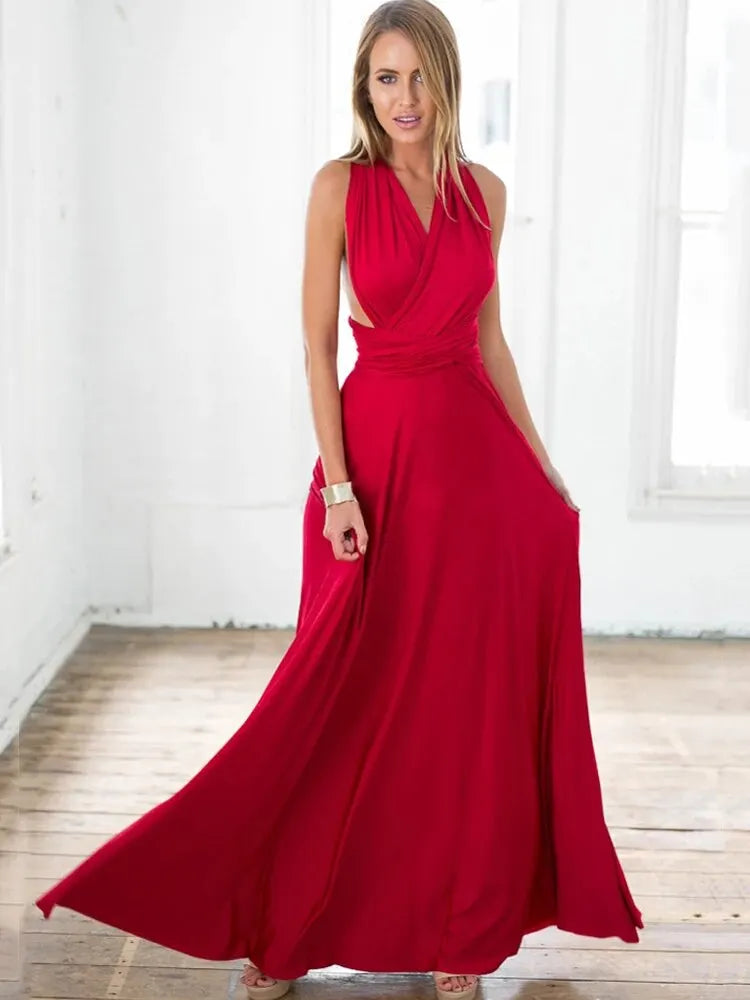 Women's Multiway Convertible Boho Maxi Bandage Dress