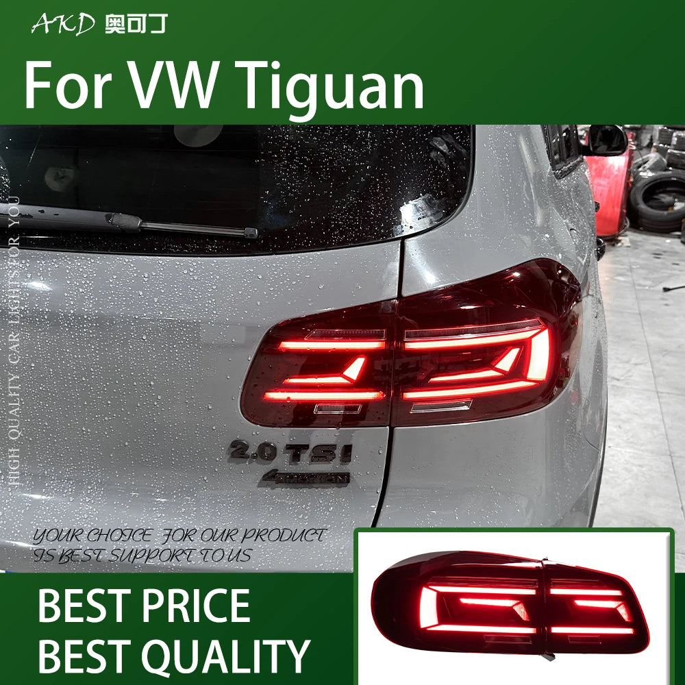 Car For VW Tiguan 2009-2017 Tail Lamp Led Fog Lights DRL Hella Tuning Light Car Accessories Tiguan Tail Lights