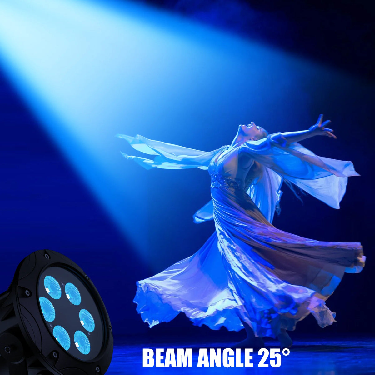 4-Pack IP65 Waterproof RGBW LED Stage Par Lights