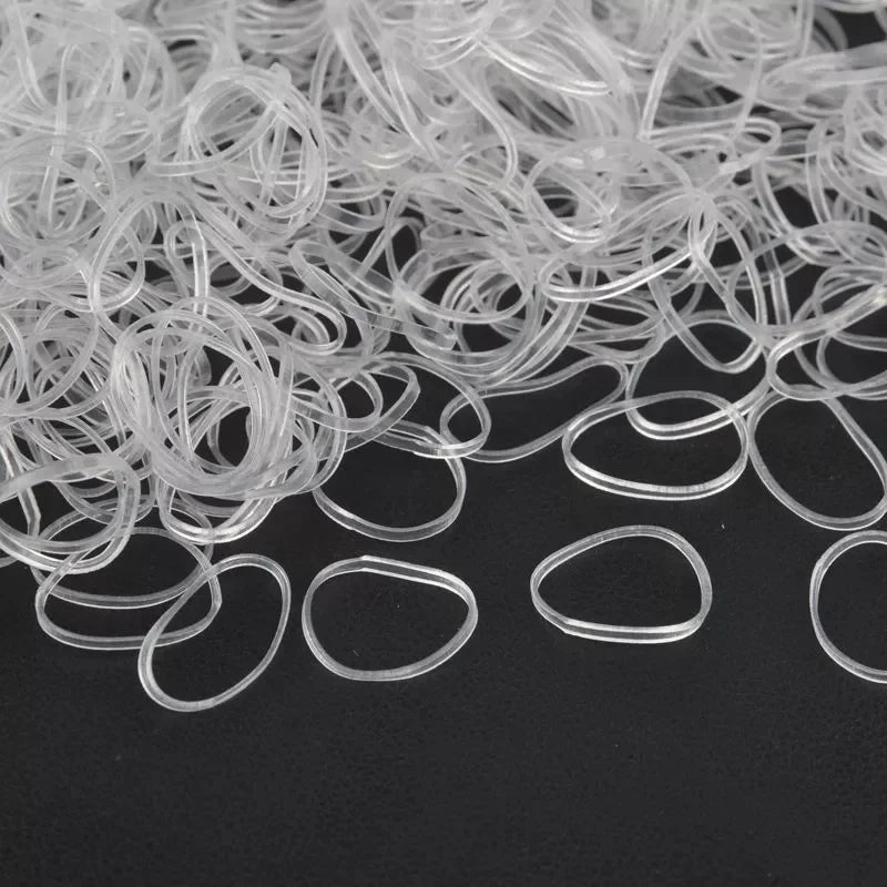 1000Pcs/Set Girls Cute Transparent Disposable Elastic Hair Band Children Ponytail Holder Hair Ring Rubber Bands Hair Accessories