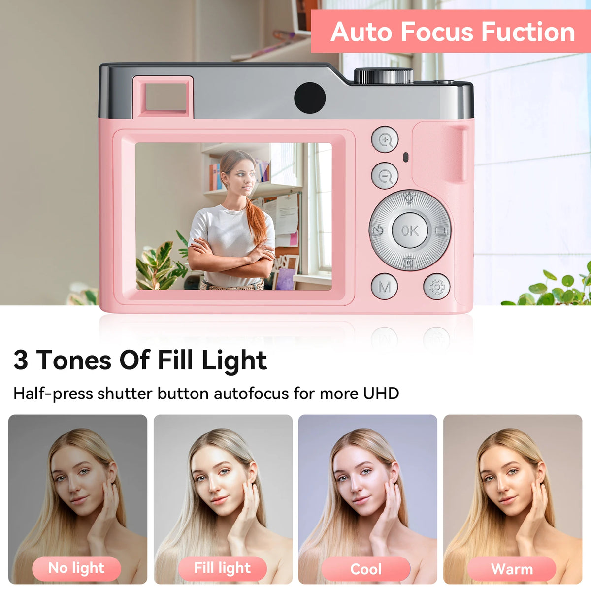 4K Digital Vlog Camera with 16X Zoom and 50MP Resolution