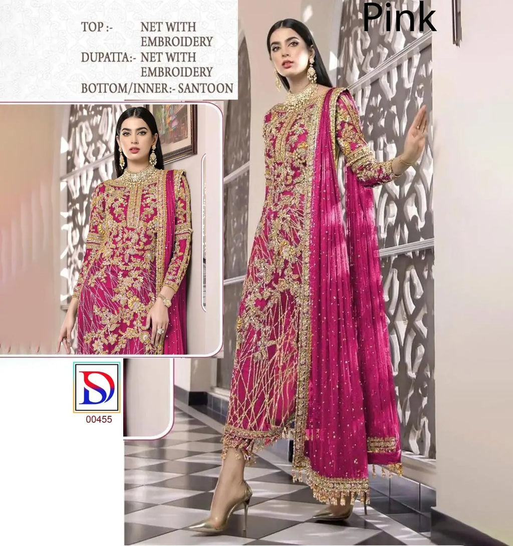 Indian&Pakistani Clothing Butterfly Net with Embroidery,Mirror Work Long Anarakali Suit with Embroidery Work Lace Fully Stitched