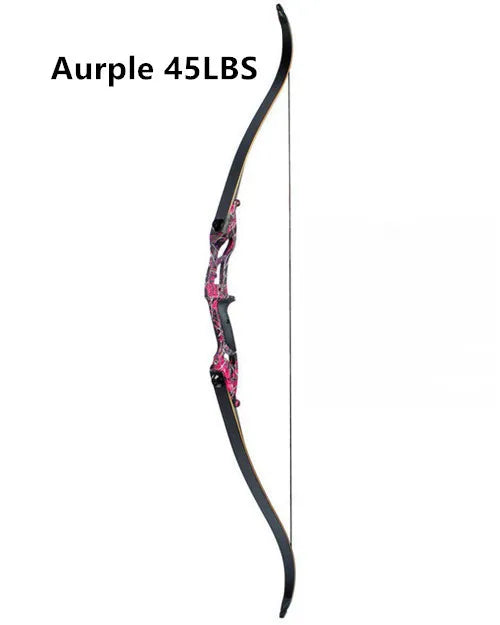 JUNXING F179  56" 30-50lbs Recurve Bow American Hunting Bow Archery 17 inche Metal Riser Tranditional Long Bow Hunting