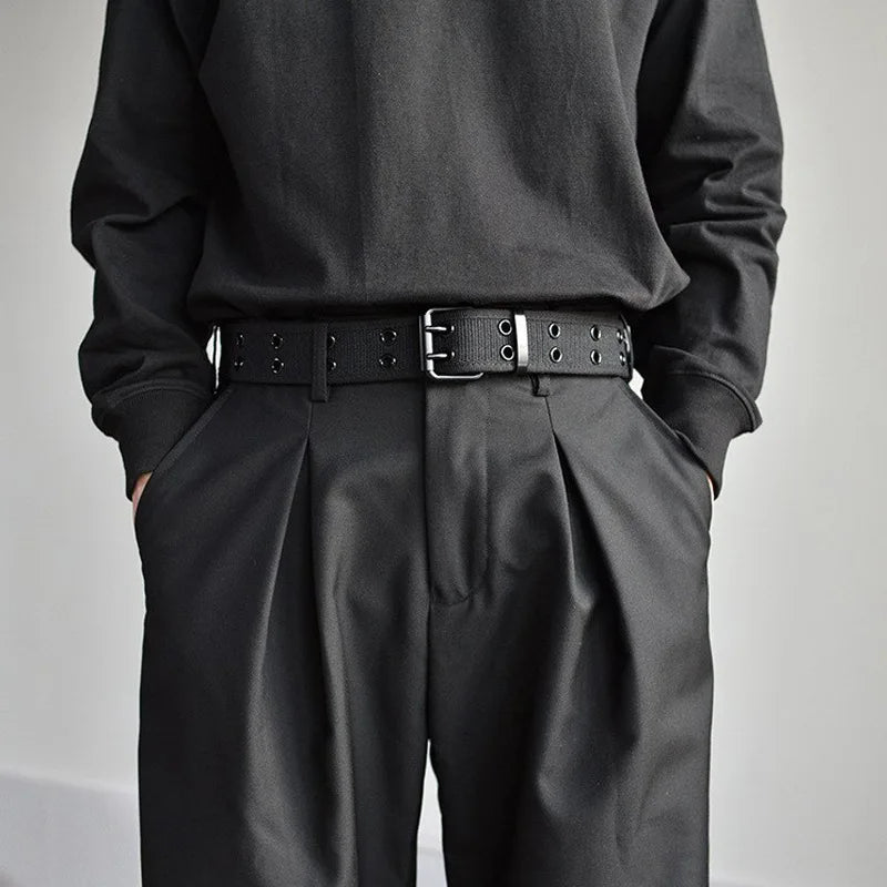 Men and women canvas belts are porous and need not be punched The buckle belts are sturdy and durable jeans waist for students