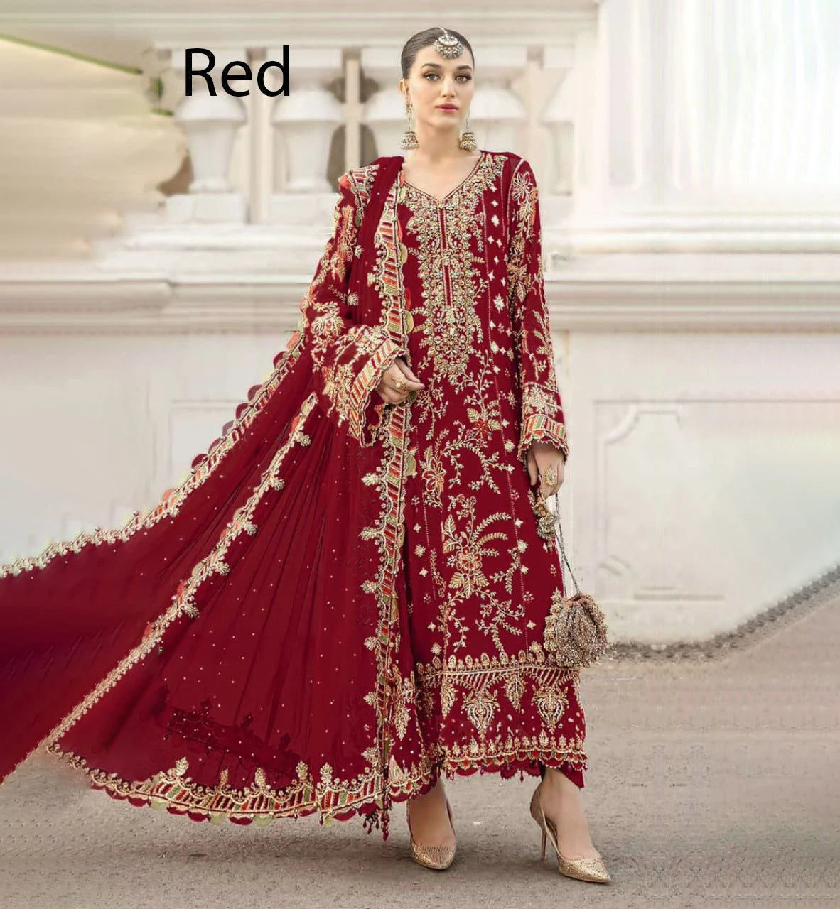 Latest Sterling Creations Indian Embroidery Sharara Gharara Kurti Set Heavy Viscose Velvet Fabric Gorgeous Fancy Fully Stitched